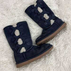 Koolaburra by UGG Victoria Blue Tall Boots EUC Girls Size 1